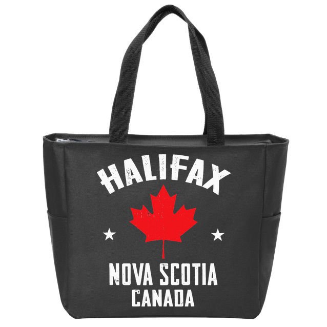 retro Halifax nova scotia canada flag Zip Tote Bag