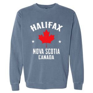 retro Halifax nova scotia canada flag Garment-Dyed Sweatshirt