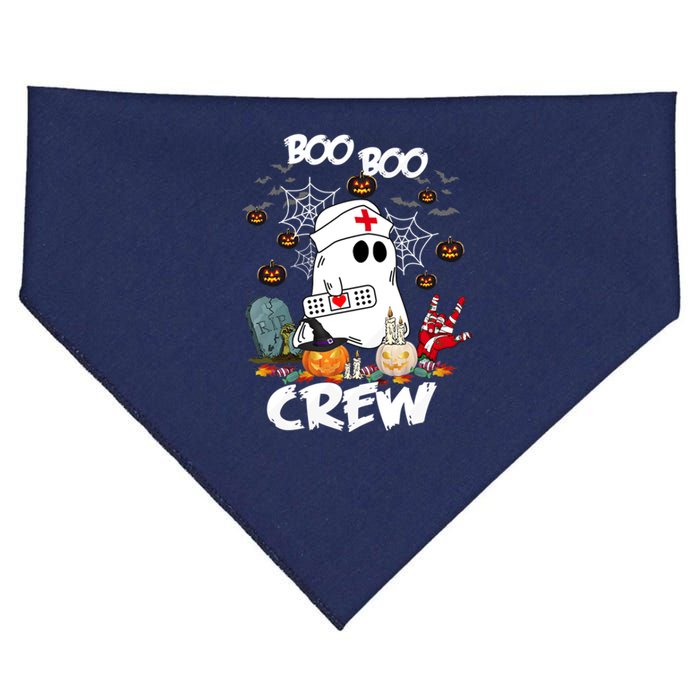 Retro Halloween Nursing RN Boo Boo Crew Ghost Nurse USA-Made Doggie Bandana