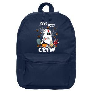 Retro Halloween Nursing RN Boo Boo Crew Ghost Nurse 16 in Basic Backpack