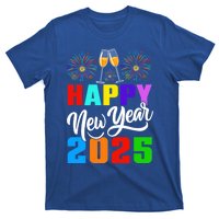 Retro Happy New Year Crew 2025 Champagne New Years Eve Party Gift T-Shirt