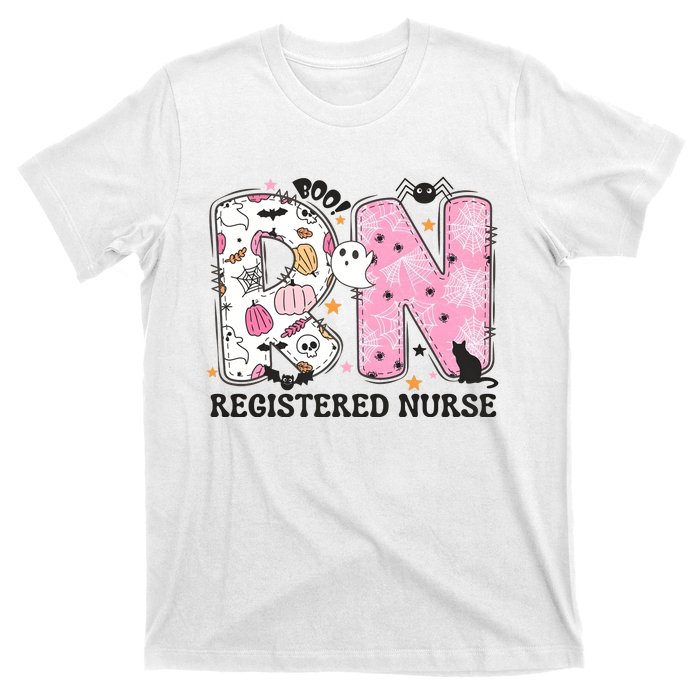 Rn Halloween Nurse Health Care Halloween Ghoul T-Shirt