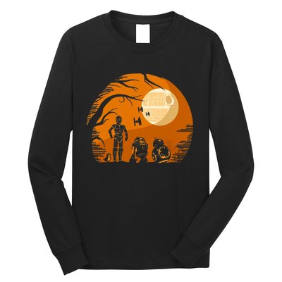 Robot Halloween Night Halloween Costum Scary Horror Long Sleeve Shirt