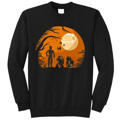 Robot Halloween Night Halloween Costum Scary Horror Tall Sweatshirt