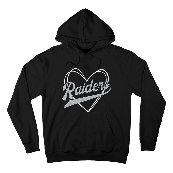 Raiders Heart Name Vintage Retro Gift Boy Girl Hoodie