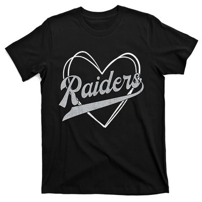 Raiders Heart Name Vintage Retro Gift Boy Girl T-Shirt