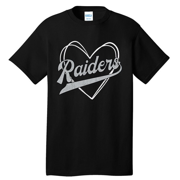 Raiders Heart Name Vintage Retro Gift Boy Girl Tall T-Shirt