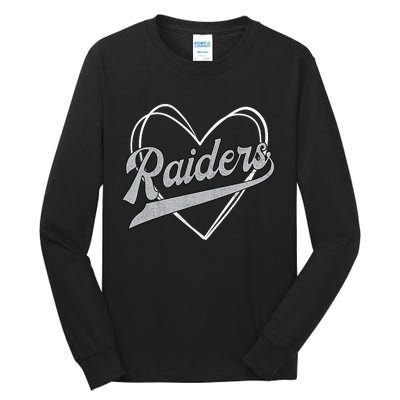 Raiders Heart Name Vintage Retro Gift Boy Girl Tall Long Sleeve T-Shirt