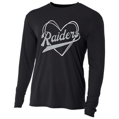 Raiders Heart Name Vintage Retro Gift Boy Girl Cooling Performance Long Sleeve Crew