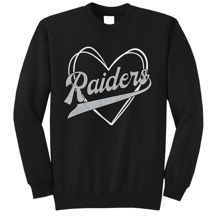 Raiders Heart Name Vintage Retro Gift Boy Girl Tall Sweatshirt