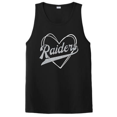 Raiders Heart Name Vintage Retro Gift Boy Girl PosiCharge Competitor Tank