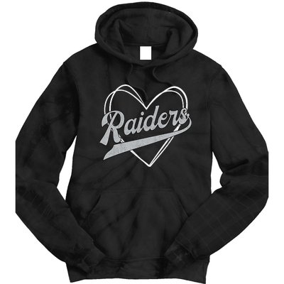 Raiders Heart Name Vintage Retro Gift Boy Girl Tie Dye Hoodie