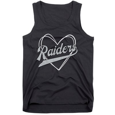 Raiders Heart Name Vintage Retro Gift Boy Girl Tank Top