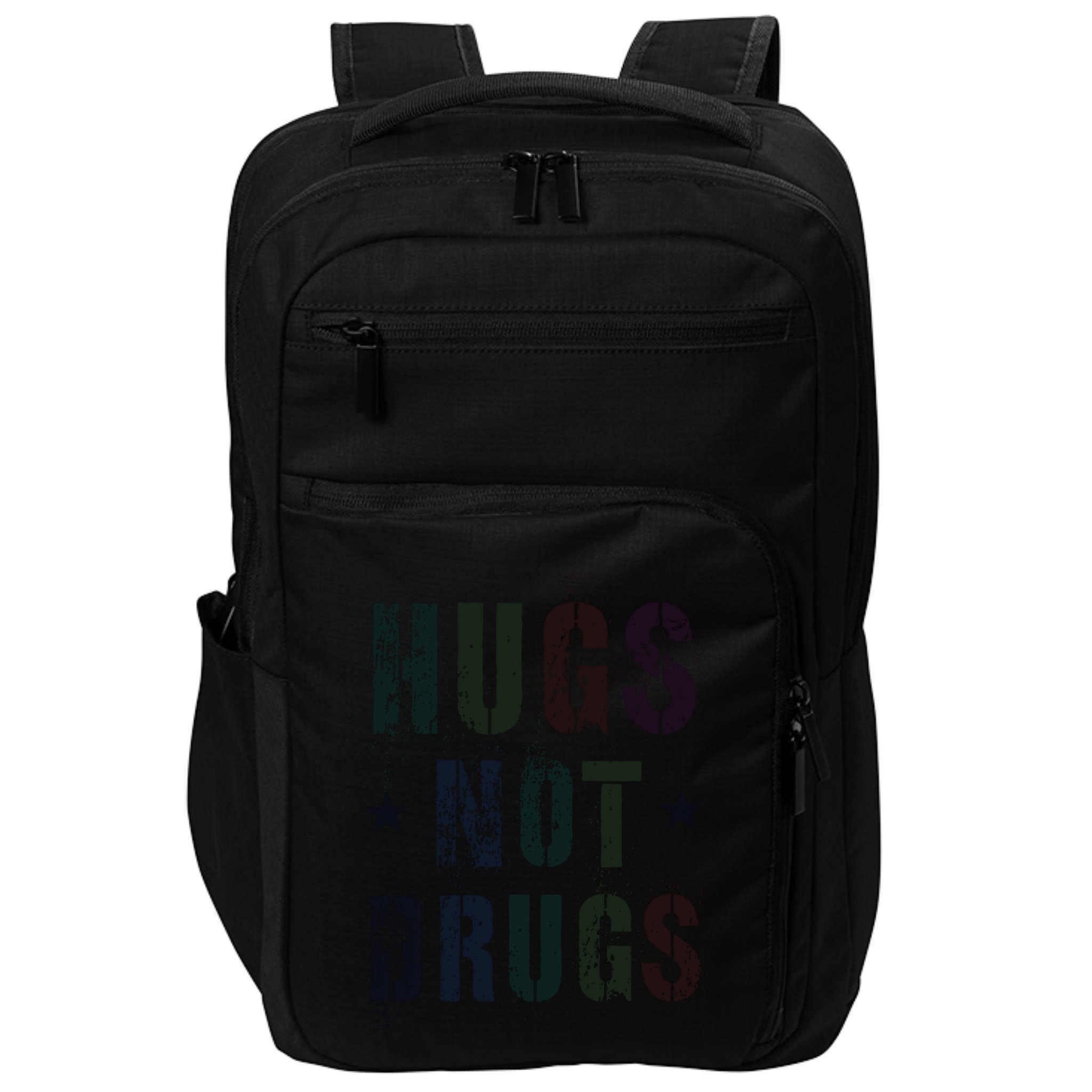 Rockin Hugs Not Drugs Clean Fun Na Family Vibes Funny Gift Impact Tech Backpack