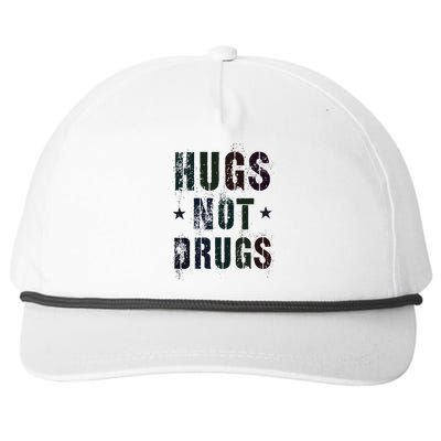 Rockin Hugs Not Drugs Clean Fun Na Family Vibes Funny Gift Snapback Five-Panel Rope Hat