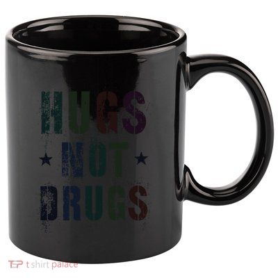 Rockin Hugs Not Drugs Clean Fun Na Family Vibes Funny Gift 11oz C Handle Ceramic Mug