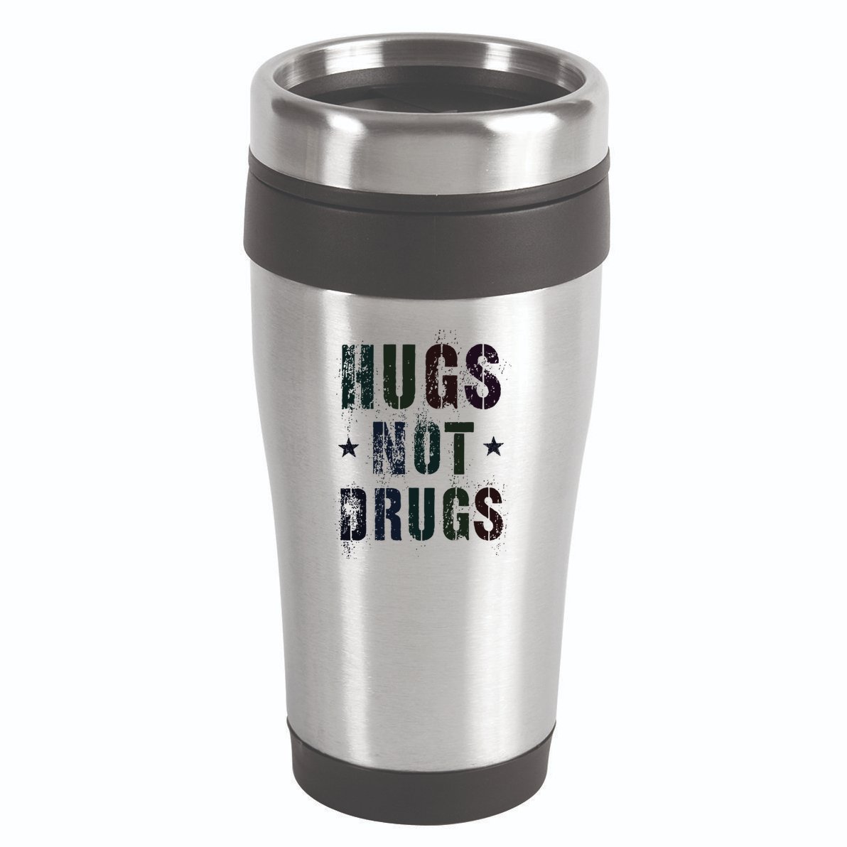 Rockin Hugs Not Drugs Clean Fun Na Family Vibes Funny Gift 16oz Travel Tumbler