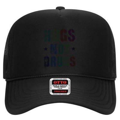 Rockin Hugs Not Drugs Clean Fun Na Family Vibes Funny Gift Trucker Hat