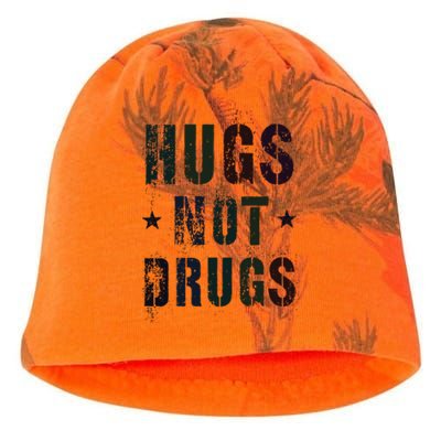 Rockin Hugs Not Drugs Clean Fun Na Family Vibes Funny Gift Kati - Camo Knit Beanie