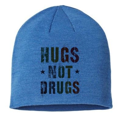 Rockin Hugs Not Drugs Clean Fun Na Family Vibes Funny Gift Sustainable Beanie