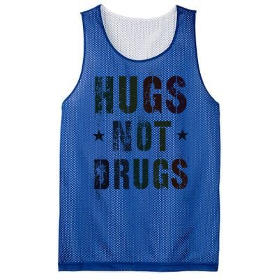 Rockin Hugs Not Drugs Clean Fun Na Family Vibes Funny Gift Mesh Reversible Basketball Jersey Tank