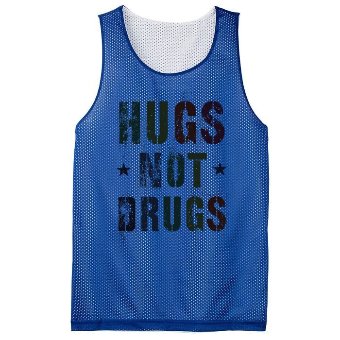 Rockin Hugs Not Drugs Clean Fun Na Family Vibes Funny Gift Mesh Reversible Basketball Jersey Tank