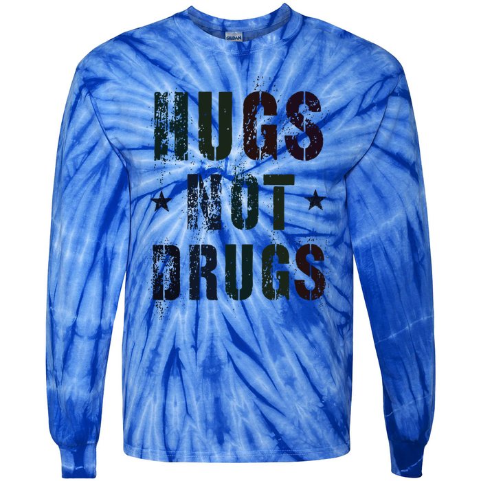 Rockin Hugs Not Drugs Clean Fun Na Family Vibes Funny Gift Tie-Dye Long Sleeve Shirt