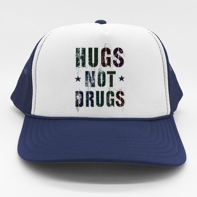 Rockin Hugs Not Drugs Clean Fun Na Family Vibes Funny Gift Trucker Hat