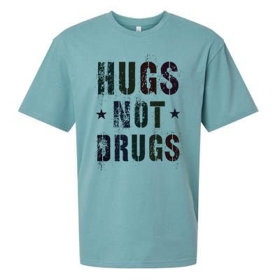 Rockin Hugs Not Drugs Clean Fun Na Family Vibes Funny Gift Sueded Cloud Jersey T-Shirt