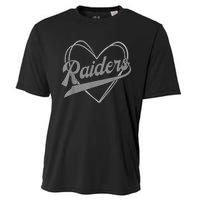 Raiders Heart Name Vintage Retro Gift Cooling Performance Crew T-Shirt