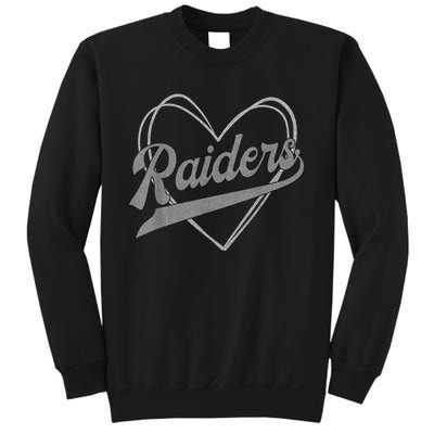 Raiders Heart Name Vintage Retro Gift Sweatshirt