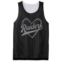 Raiders Heart Name Vintage Retro Gift Mesh Reversible Basketball Jersey Tank