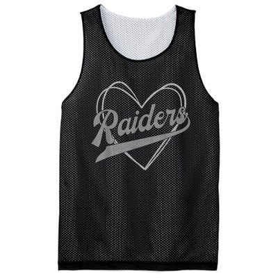 Raiders Heart Name Vintage Retro Gift Mesh Reversible Basketball Jersey Tank