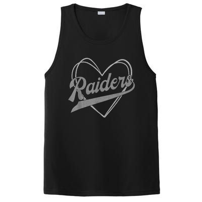 Raiders Heart Name Vintage Retro Gift PosiCharge Competitor Tank