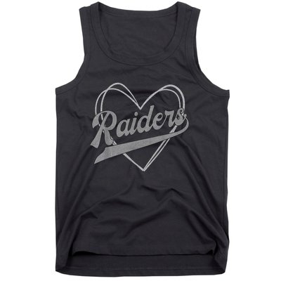 Raiders Heart Name Vintage Retro Gift Tank Top