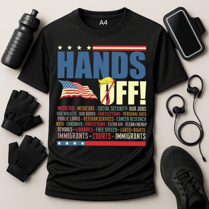 Resist Hands Off Protest Anti Trump  Cooling Performance Crew T-Shirt
