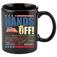 Resist Hands Off Protest Anti Trump  11oz C Handle Ceramic Mug