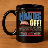 Resist Hands Off Protest Anti Trump  11oz C Handle Ceramic Mug