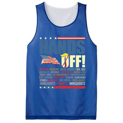 Resist Hands Off Protest Anti Trump  Mesh Reversible Basketball Jersey Tank