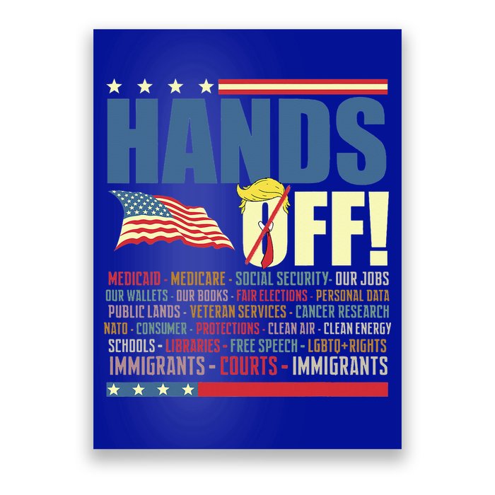 Resist Hands Off Protest Anti Trump  Poster