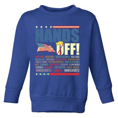 Resist Hands Off Protest Anti Trump  Toddler Sweatshirt