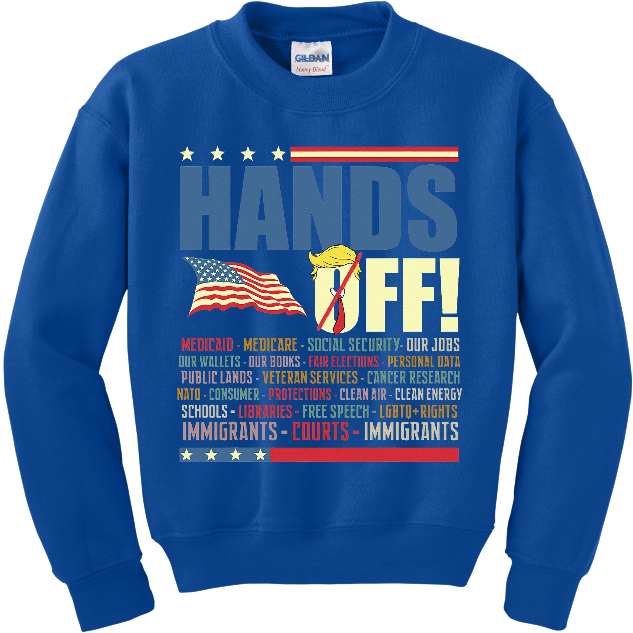 Resist Hands Off Protest Anti Trump  Kids Sweatshirt