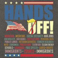 Resist Hands Off Protest Anti Trump  Cotton Canvas Backpack