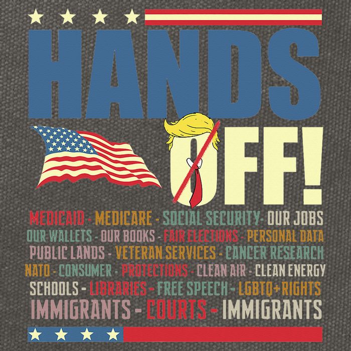 Resist Hands Off Protest Anti Trump  Cotton Canvas Backpack