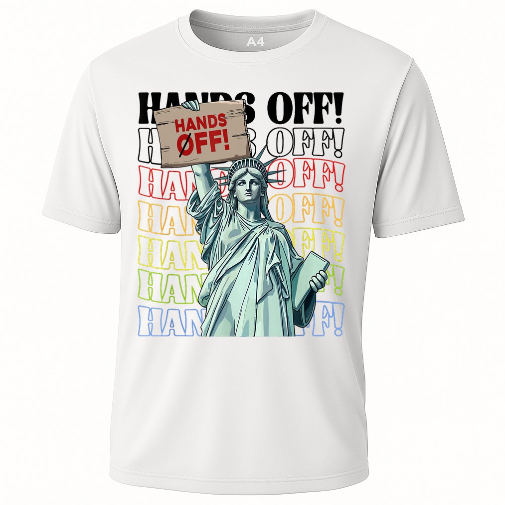 Resist Hands Off Vintage We The People American Flag Protest  Cooling Performance Crew T-Shirt
