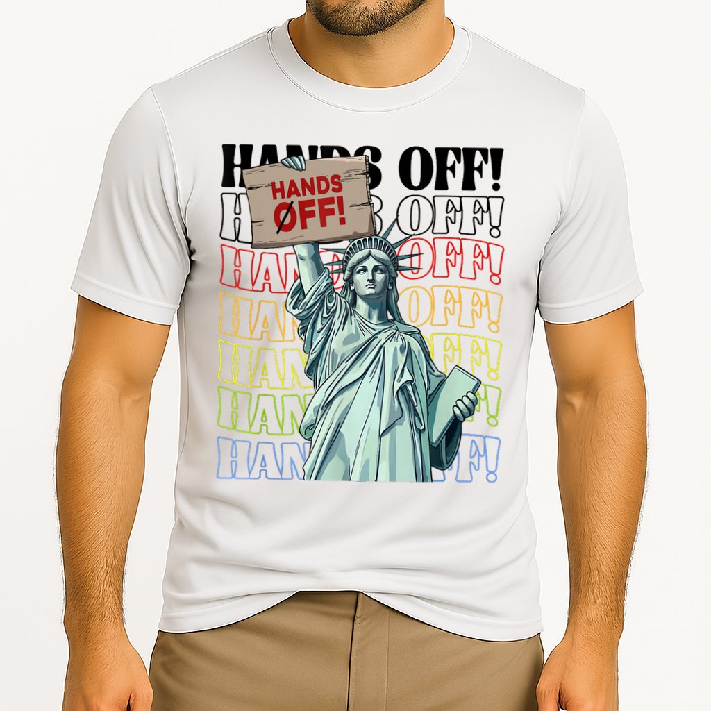 Resist Hands Off Vintage We The People American Flag Protest  Cooling Performance Crew T-Shirt