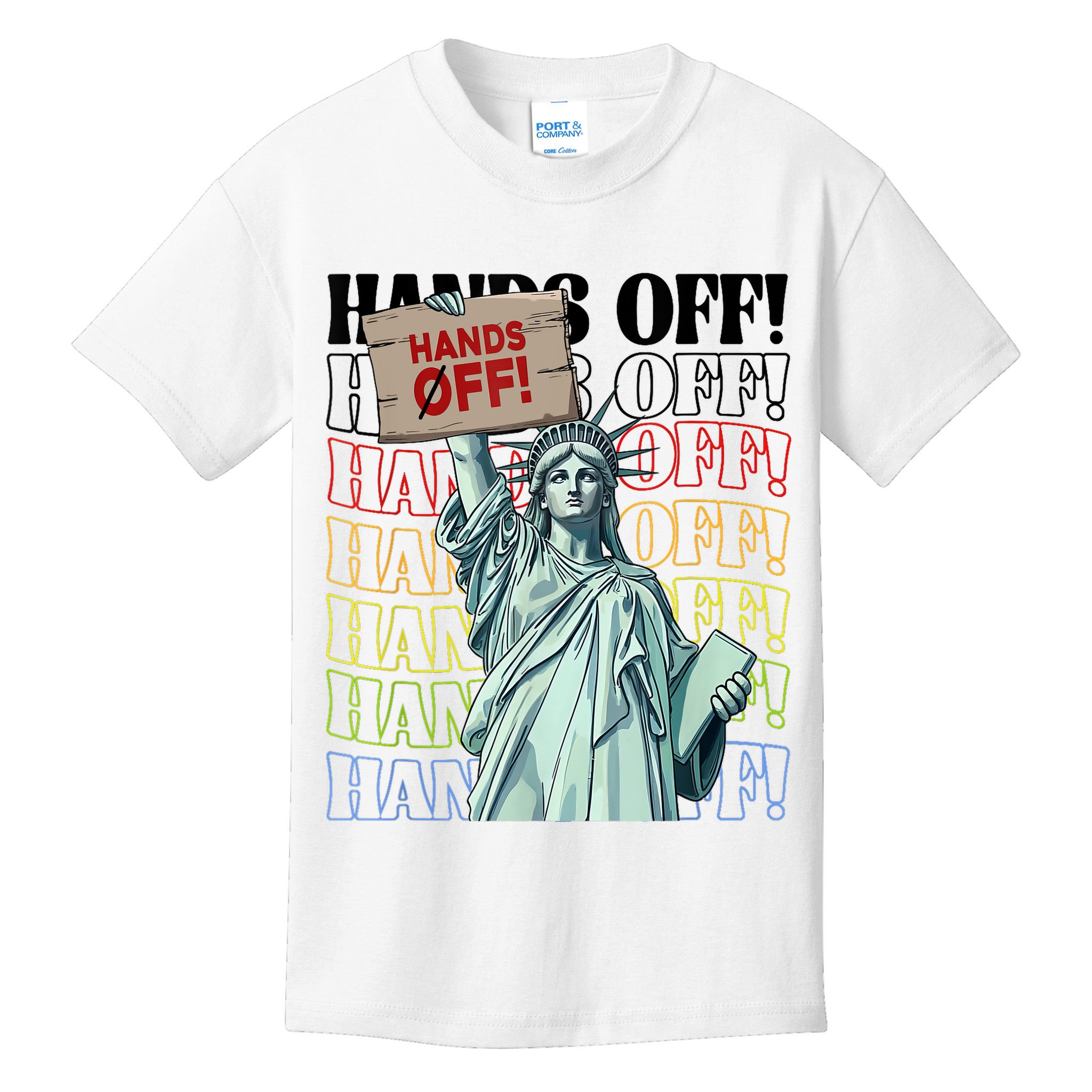 Resist Hands Off Vintage We The People American Flag Protest  Kids T-Shirt