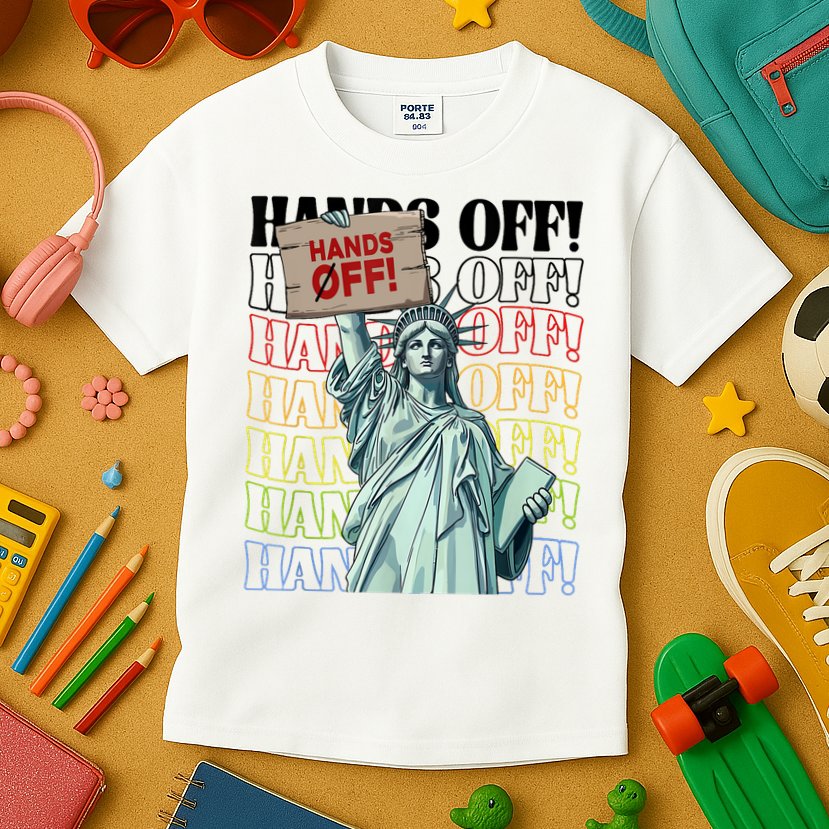 Resist Hands Off Vintage We The People American Flag Protest  Kids T-Shirt