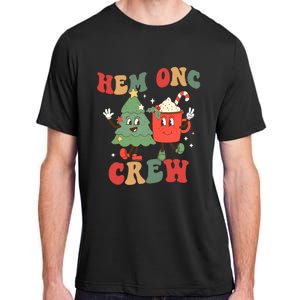 Retro Hem Onc Crew Hematology Oncology Nurse Christmas Adult ChromaSoft Performance T-Shirt