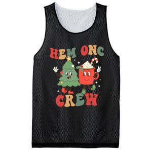 Retro Hem Onc Crew Hematology Oncology Nurse Christmas Mesh Reversible Basketball Jersey Tank